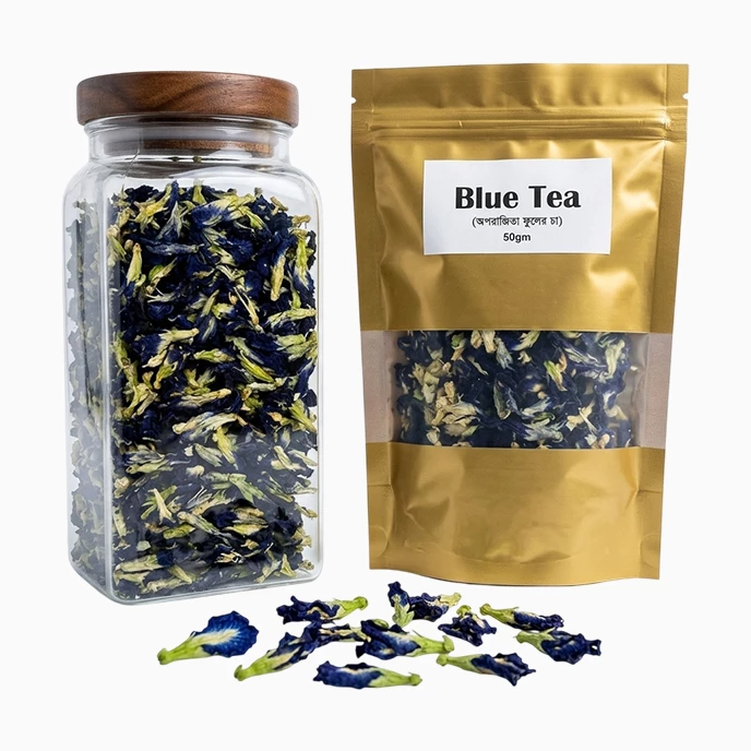 Organic Blue Tea made from dried butterfly pea flowers